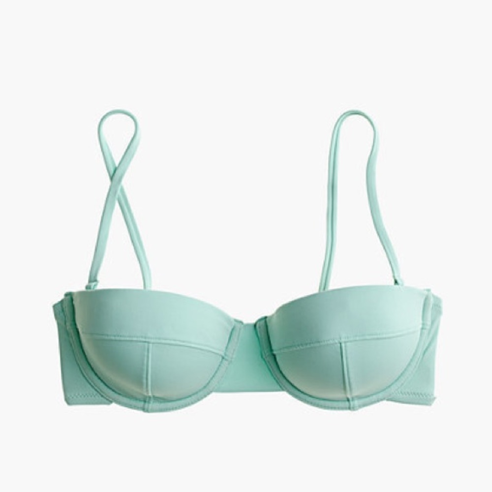 Jcrew underwire bikini top in mint
